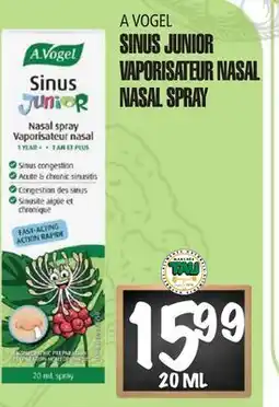 Marches Tau SINUSJUNIOR VAPORISATEURNASAL A VOGEL offer