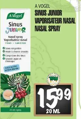 Marches Tau SINUSJUNIOR VAPORISATEURNASAL A VOGEL offer