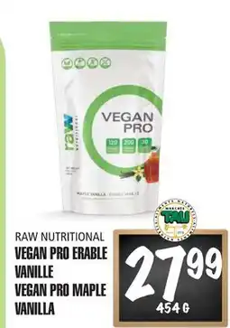 Marches Tau VEGAN PRO ERABLE VANILLE RAW NUTRITIONAL offer