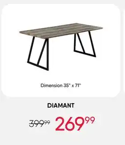 Meubles RD diamant - Rectangular Dining Table 71 offer