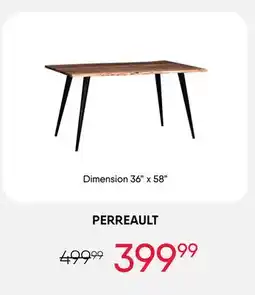 Meubles RD perreault - Rectangular Solid Wood Dining Table 58 offer