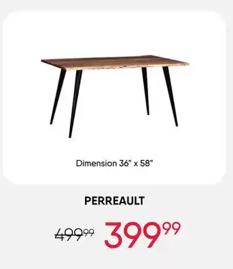 Meubles RD perreault - Rectangular Solid Wood Dining Table 58 offer