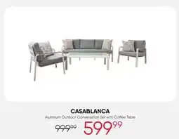 Meubles RD casablanca - Aluminum Outdoor Conversation Set with Coffee Table - 4 pcs offer