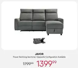 Meubles RD javor - Power Reclining Sectional and Chaise with Storage offer