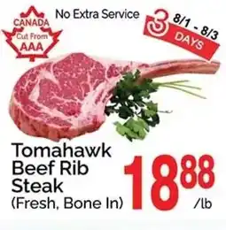 T&T Supermarket Tomahawk Beef Rib Steak offer
