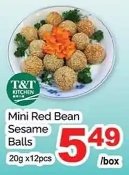 T&T Supermarket Mini red bean sesame balls offer