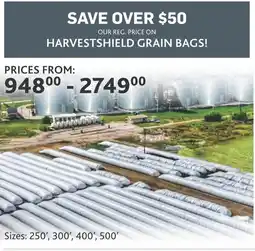 Co-op Harvestshield grain bags offer
