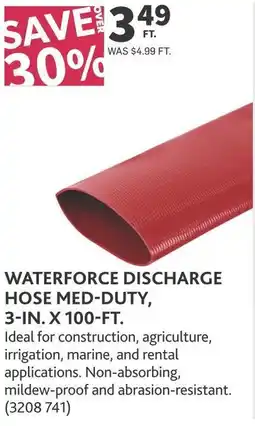 Co-op Waterforce discharge hose med-duty, 3-in. x 100-ft. offer