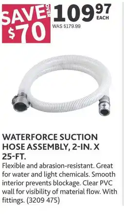Co-op Waterforce suction hose assembly, 2-in. x 25-ft. offer