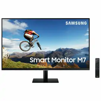 Best Buy Samsung 32" 4K Ultra HD 60Hz 8ms GTG VA LED Smart Monitor (LS32AM702UNXZAR) - Black offer