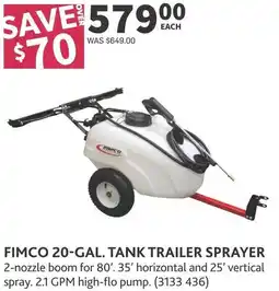 Co-op Fimco tank trailer sprayer offer