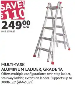 Co-op Multi-task aluminum ladder, grade 1A offer