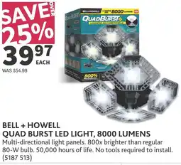 Co-op Bell + howell quad burst led light, 8000 lumens offer