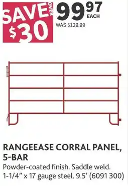 Co-op Rangeease corral panel, 5-bar offer