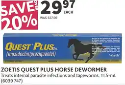Co-op Zoetis quest plus horse dewormer offer