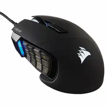 Best Buy Corsair Scimitar PRO RGB 16000 DPI Optical Gaming Mouse - Black offer