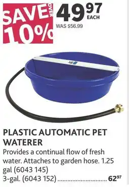 Co-op Plastic automatic pet waterer offer