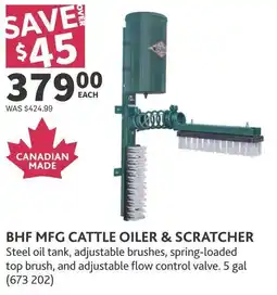 Co-op Bhf mfg cattle oiler & scratcher offer