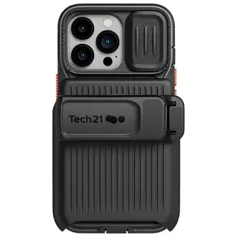 Best Buy tech21 Evo Luxe Max Hard Shell Case with Holster for iPhone 13 Pro - Black offer