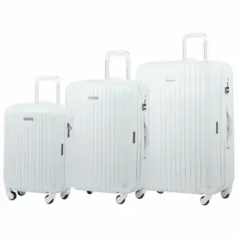 Best Buy Champs Rome 3-Piece Hard Side Expandable Luggage Set - White offer