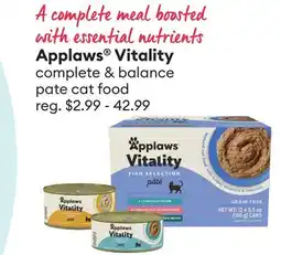 Petsmart Applaws Vitality complete & balance pate cat food offer