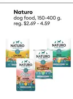 Petsmart Naturo dog food, 150-400 g offer