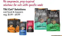 Petsmart Tiki Cat Solutions cat food & toppers offer
