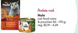 Petsmart Nulo cat food cans & pouches 50 - 170 g offer