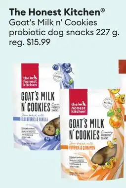 Petsmart The Honest Kitchen Goat's Milk n' Cookies probiotic dog snacks 227 g offer