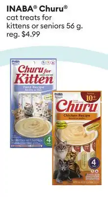 Petsmart INABA Churu cat treats for kittens or seniors offer