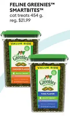 Petsmart FELINE GREENIES SMARTBITES cat treats offer