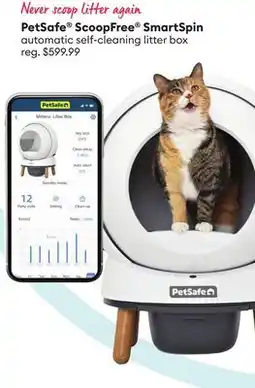 Petsmart PetSafe ScoopFree SmartSpin automatic self-cleaning litter box offer