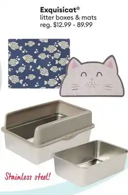 Petsmart Exquisicat litter boxes & mats offer