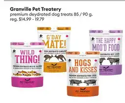 Petsmart Granville Pet Treatery premium deydrated dog treats offer