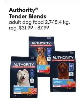 Petsmart Authority Tender Blends adult dog food offer