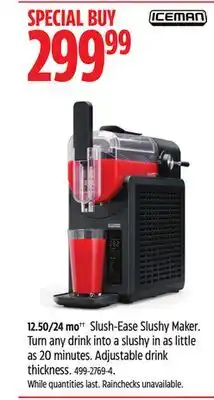 Canadian Tire Slush-Ease Slushy Maker. Turn any drink into a slushy in as little as 20 minutes offer
