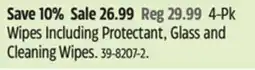 Canadian Tire Armor All 4-Pk Wipes Including Protectant, Glass and Cleaning Wipes offer