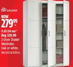 Canadian Tire 3-Door Shaker Wardrobe offer