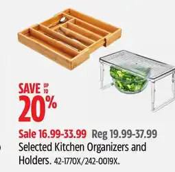 Canadian Tire Selected Kitchen Organizers and Holders offer