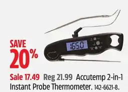 Canadian Tire Accutemp 2-in-1 Instant Probe Thermometer offer