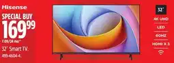 Canadian Tire Hisense 32˝ Smart TV offer