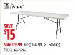 Canadian Tire For Living 8´ Folding Table offer