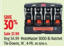 Canadian Tire MotoMaster 3000-lb Ratchet Tie-Downs, 14´, 4-Pk offer
