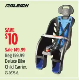 Canadian Tire Raleigh Deluxe Bike Child Carrier offer