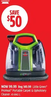 Canadian Tire Bissell Little Green ProHeat Pet Portable Carpet & Upholstery Corded Deep Cleaner offer