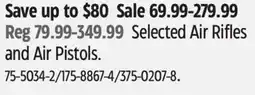 Canadian Tire Selected Air Rifles and Air Pistols offer