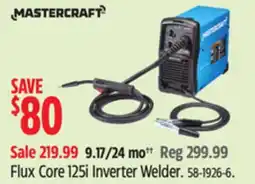 Canadian Tire Mastercraft Flux Core 125i Inverter Welder offer