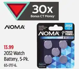 Canadian Tire NOMA 2032 Watch Battery, 5-Pk offer