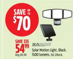 Canadian Tire Sunforce Solar Motion Light, Black offer