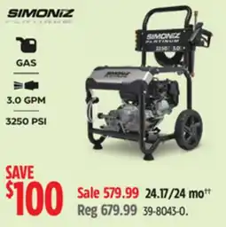 Canadian Tire Simoniz Pressure Washer offer